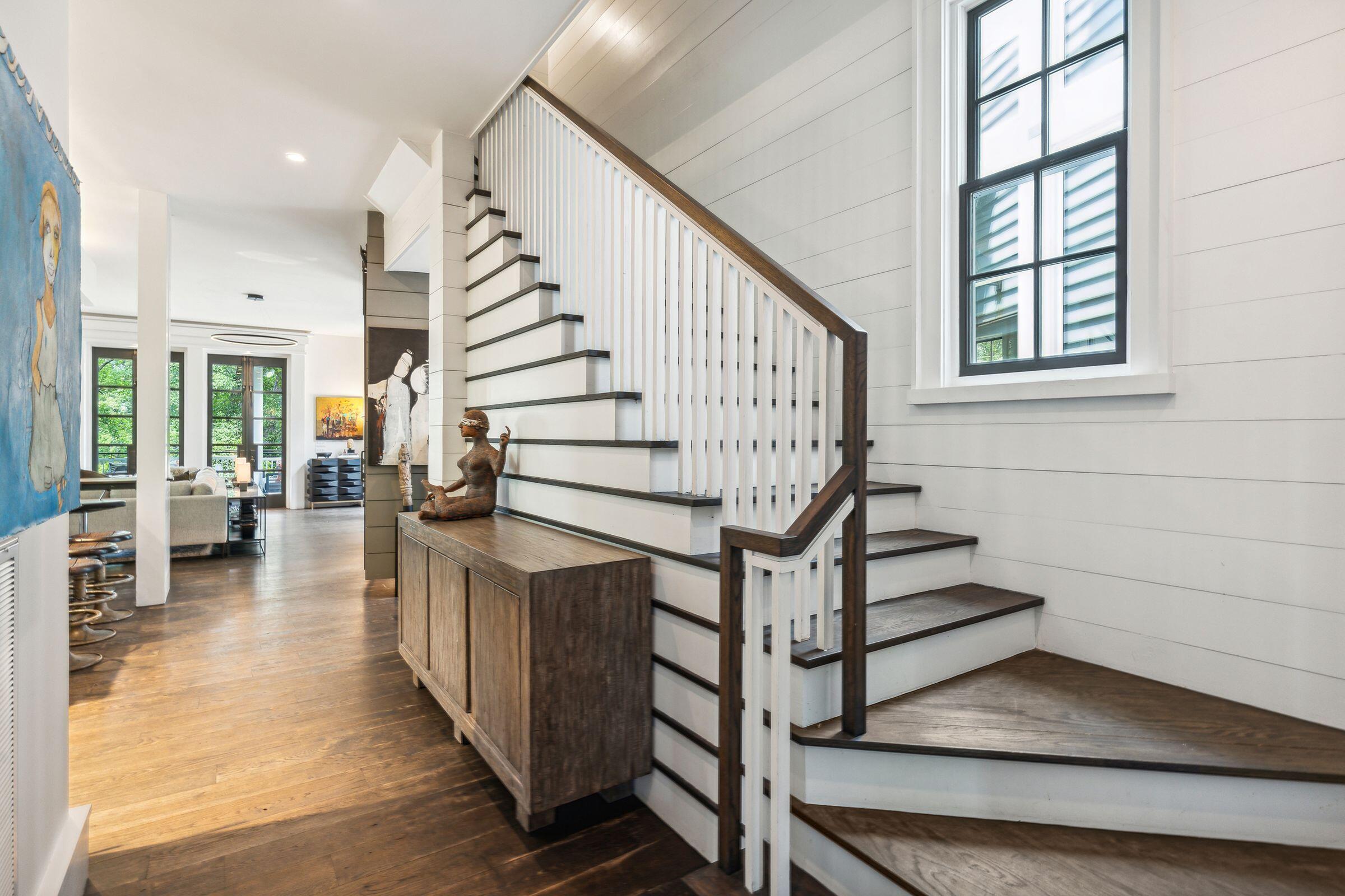 47 Robert Mills Circle Mount Pleasant, SC 29464 - Photo 44 of 98 Stairs to 2nd level w/shiplap detailing