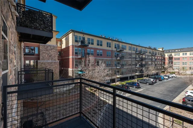 a city view from a balcony