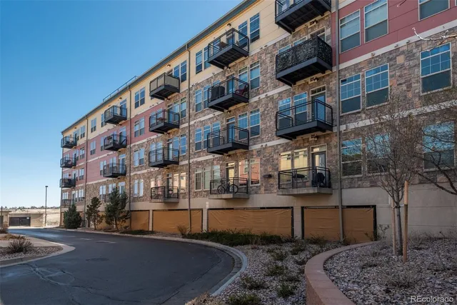 a front view of a building with street view