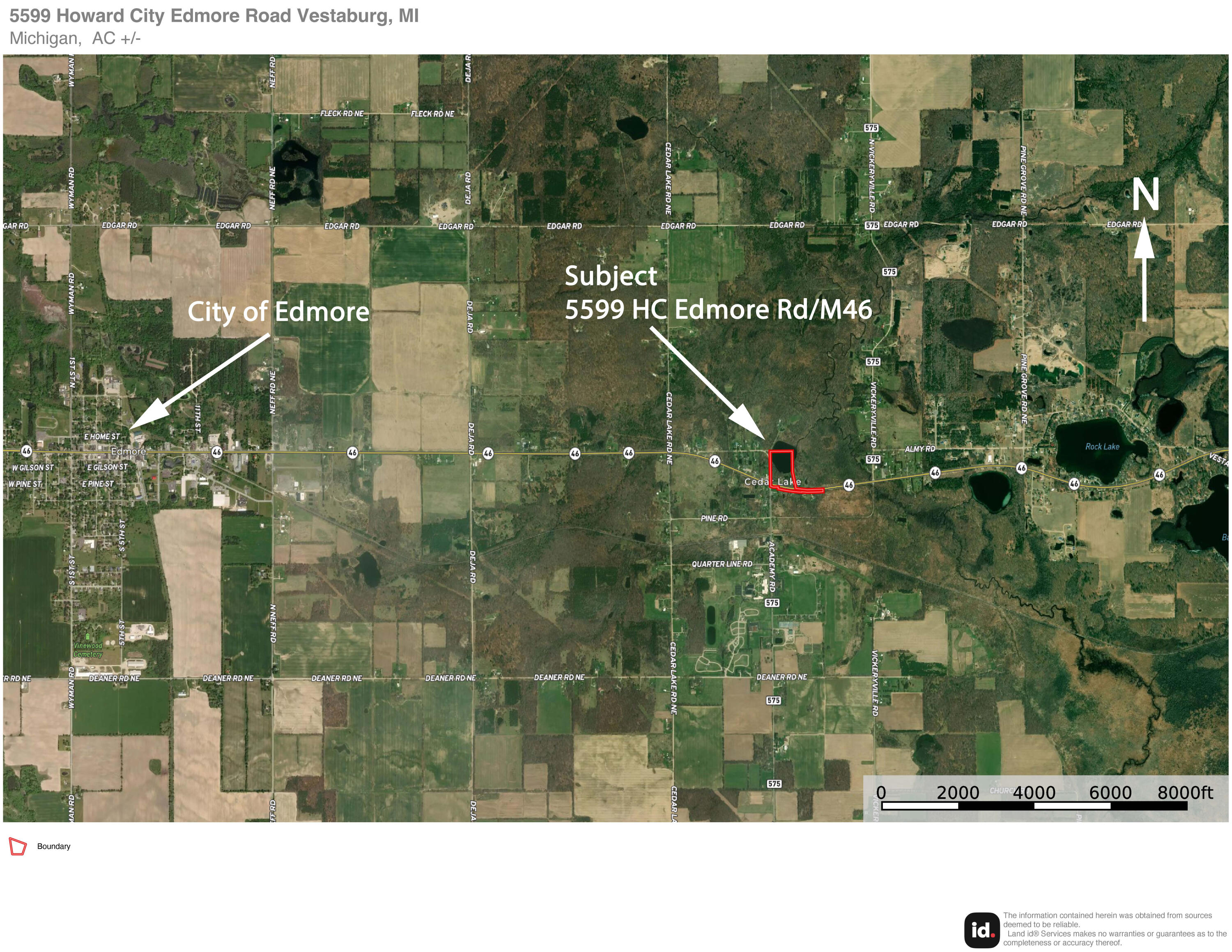 5599 Howard City Edmore Road Vestaburg, MI 48891 - Photo 46 of 47 Land ID Vicinity Edmore Air Photo 2