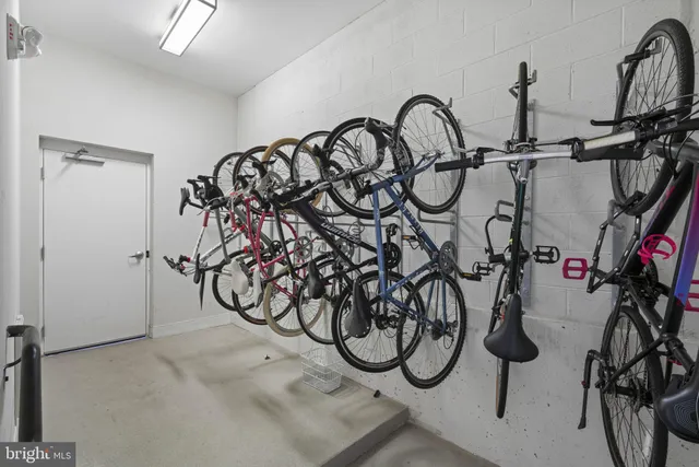 a front view of a building with yard