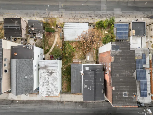 an aerial view of waterside residential houses