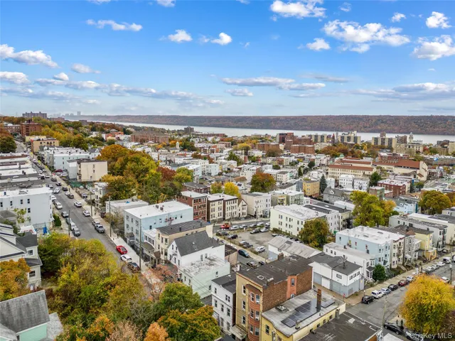 an aerial view of a city