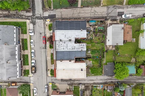 an aerial view of multiple house
