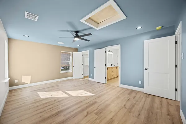 a view of small space with racks on the wall