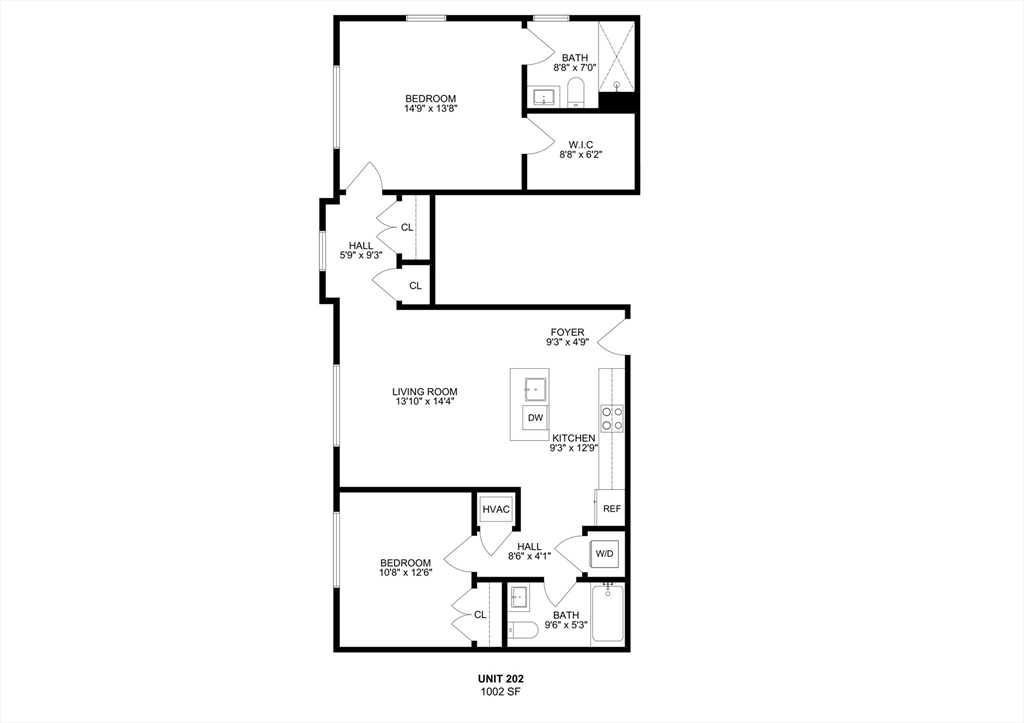 3992 Washington Street, Unit 302 Boston, MA 02131 - Photo 19 of 29 a picture of a floor plan