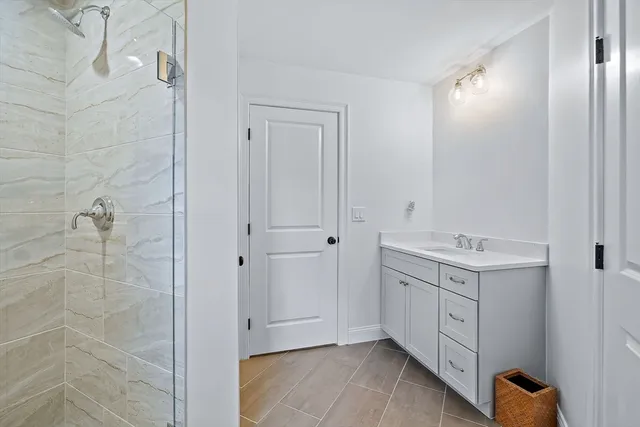 a view of bathroom with shower