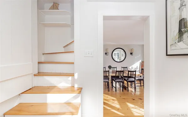 a view of a hallway with entryway