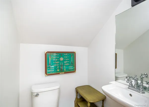 a view of a mirror and door
