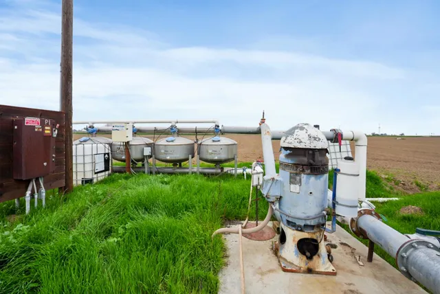 a view of a lake from a yard