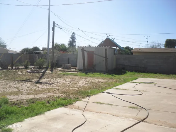 a backyard of a house