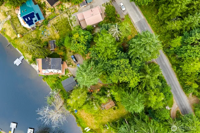a bird view of a house