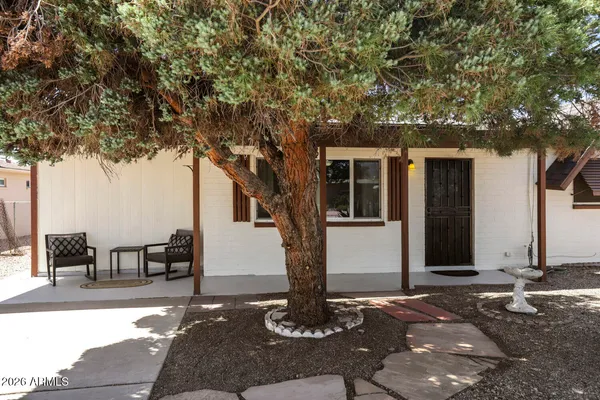 a view of a house with a outdoor space