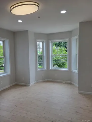 an empty room with a window