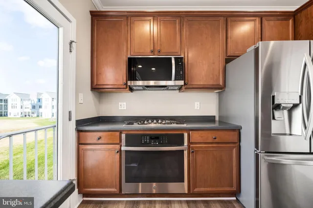 a view of a glass door and an entryway