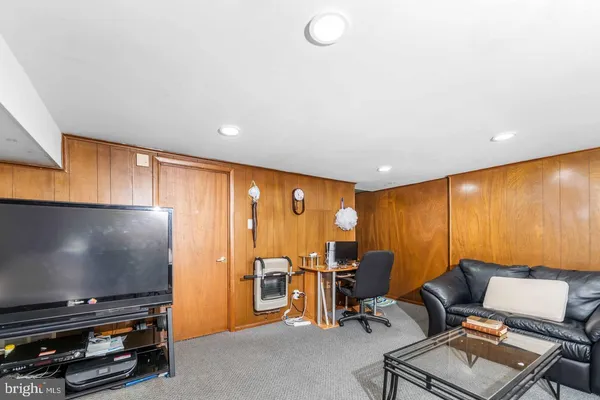a projector room with furniture
