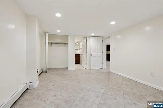 an empty room with an entryway