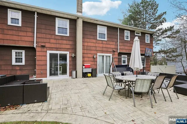 a view of a house with a patio