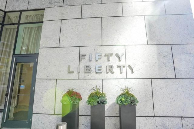 a front view of a building