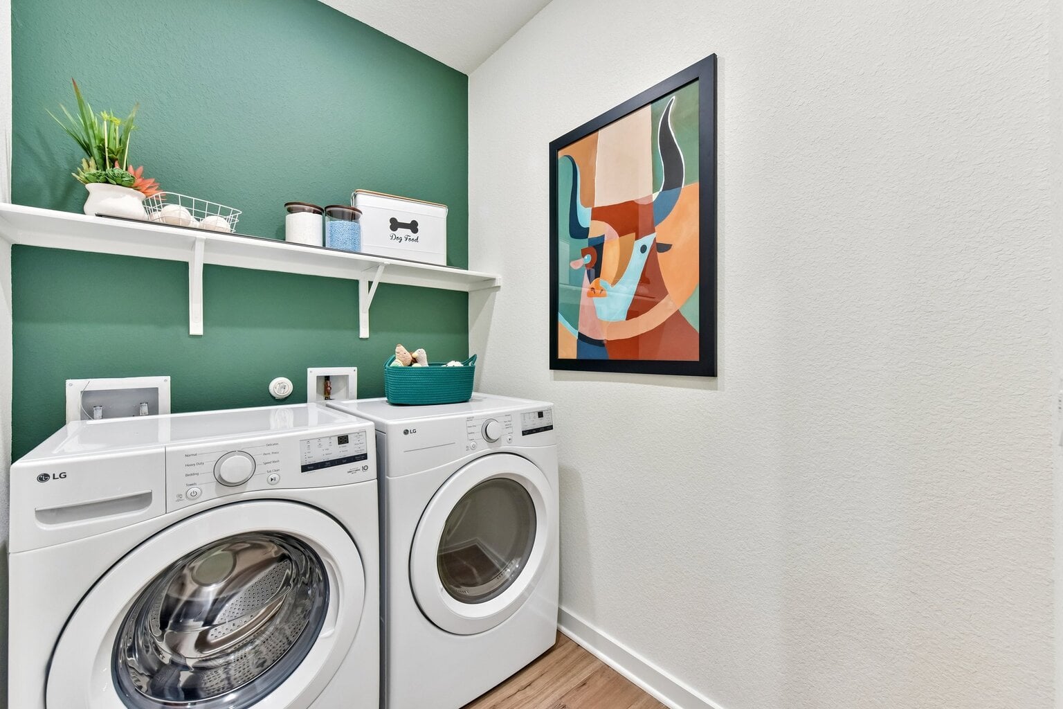 10609 Trifecta Way Buda, TX 78610 - Photo 17 of 17 Functional laundry space featuring modern appliances and clever storage solutions for everyday convenience.
