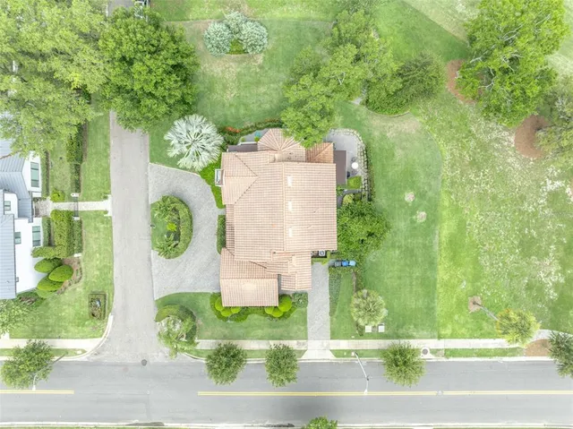 a bird view of a house