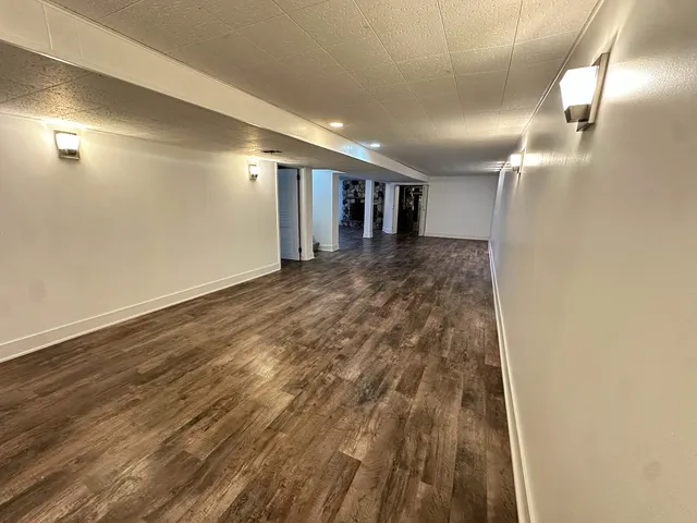 a view of hallway with stairs