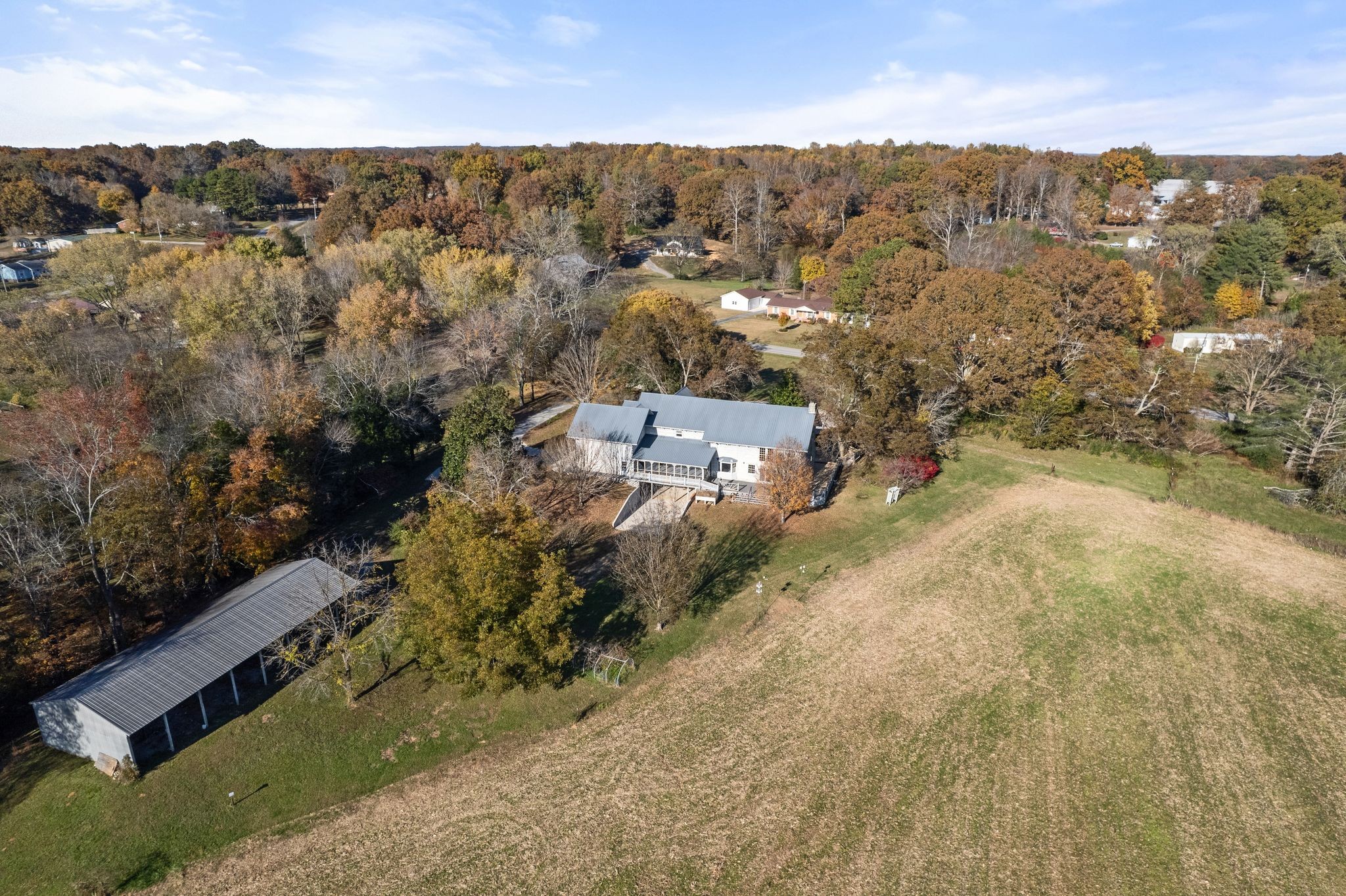 2301 Rock Creek Road Estill Springs, TN 37330 - Photo 57 of 65 an aerial view of residential houses with outdoor space and trees