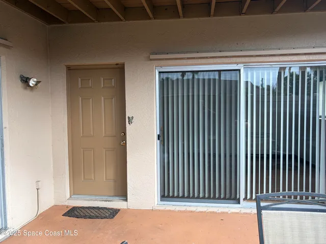 a view of a house with a door