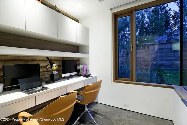 a room with furniture