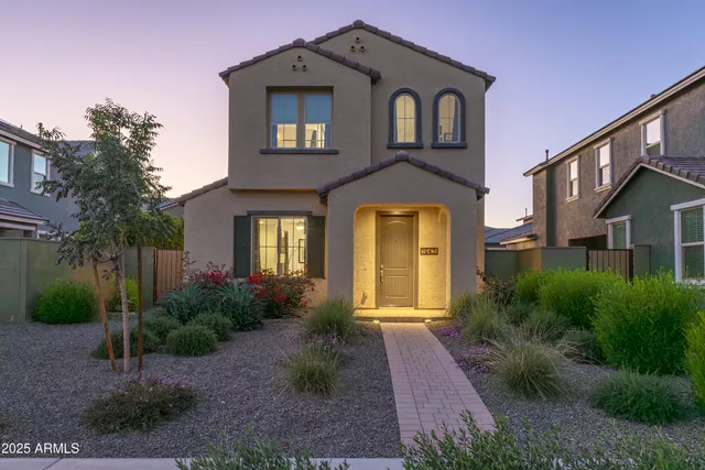 a front view of a house