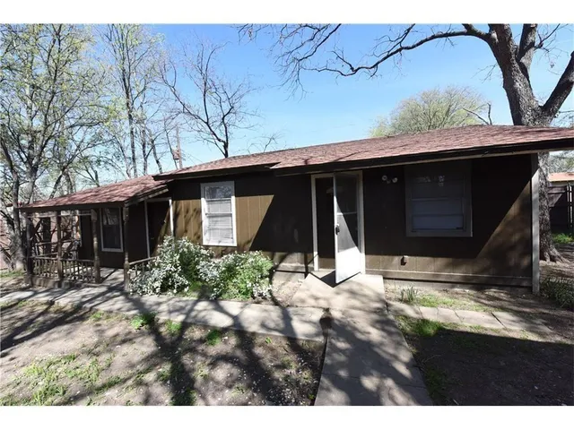 a backyard of a house