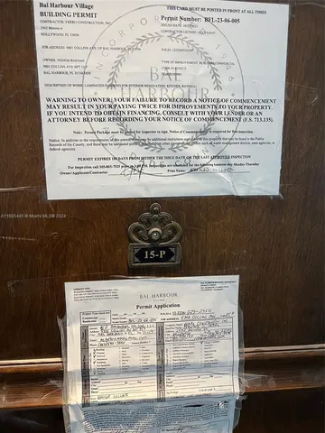 $1,975,000 | 9801 Collins Avenue, Unit 15P, Bal Harbour, FL 33154