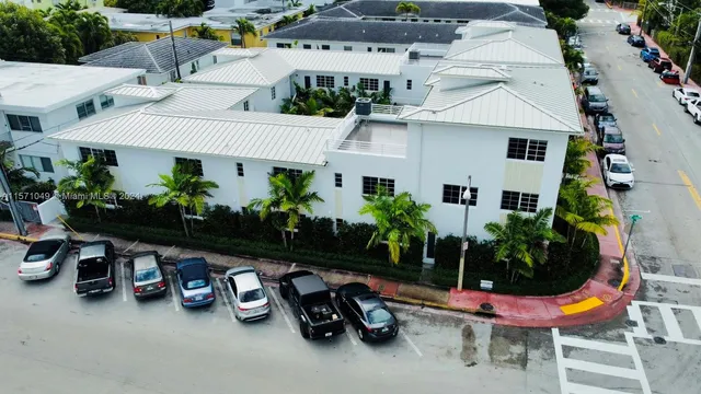a view of a chairs and tables in patio