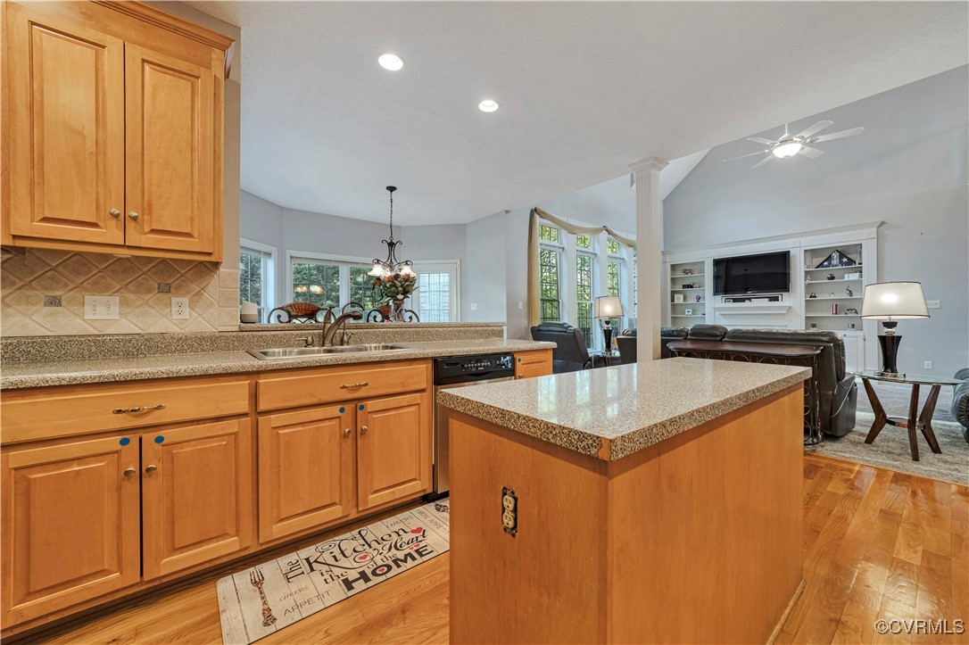5000 Faraday Drive Chester, VA 23831 - Photo 20 of 40 a kitchen with stainless steel appliances granite countertop a sink stove and cabinets