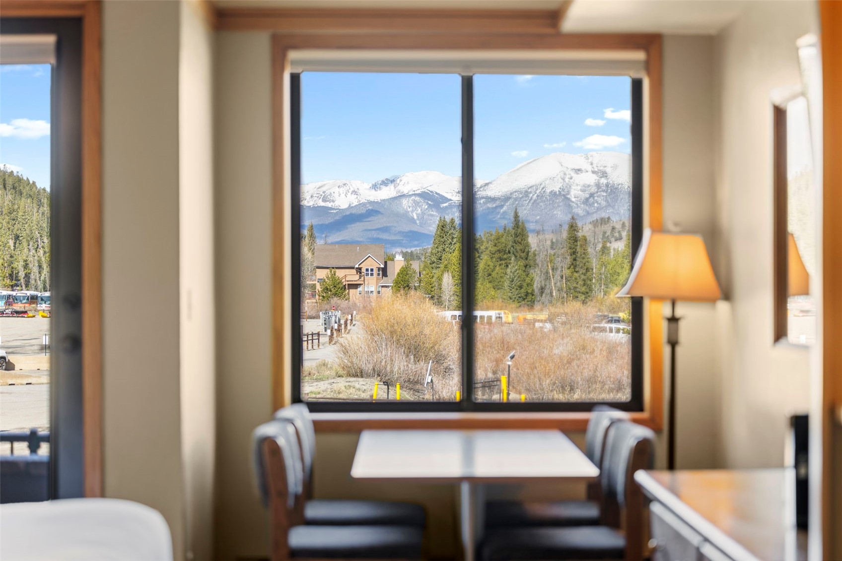 1211 West Keystone Road, Unit 2736 Keystone, CO 80435 - Photo 12 of 35 a view of a room with a large window and a table