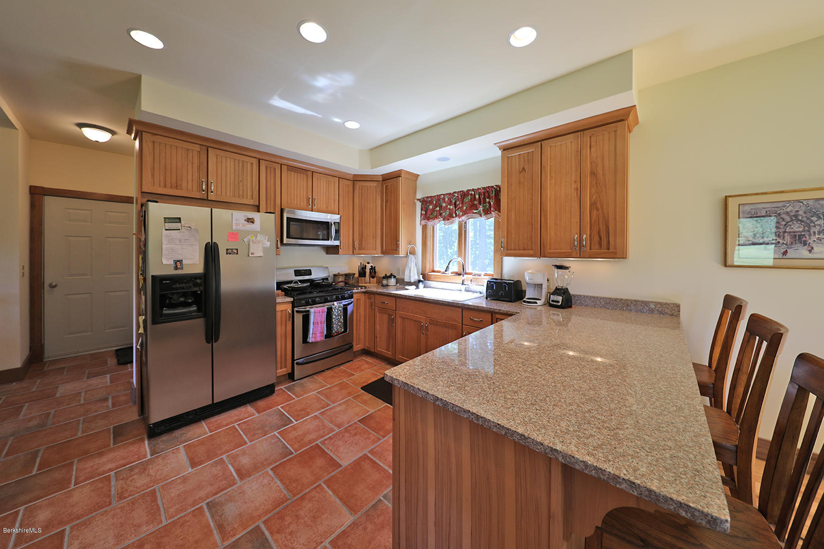 11 Stump Road Sandisfield, MA 01255 - Photo 3 of 41 a kitchen with stainless steel appliances granite countertop a refrigerator sink and stove