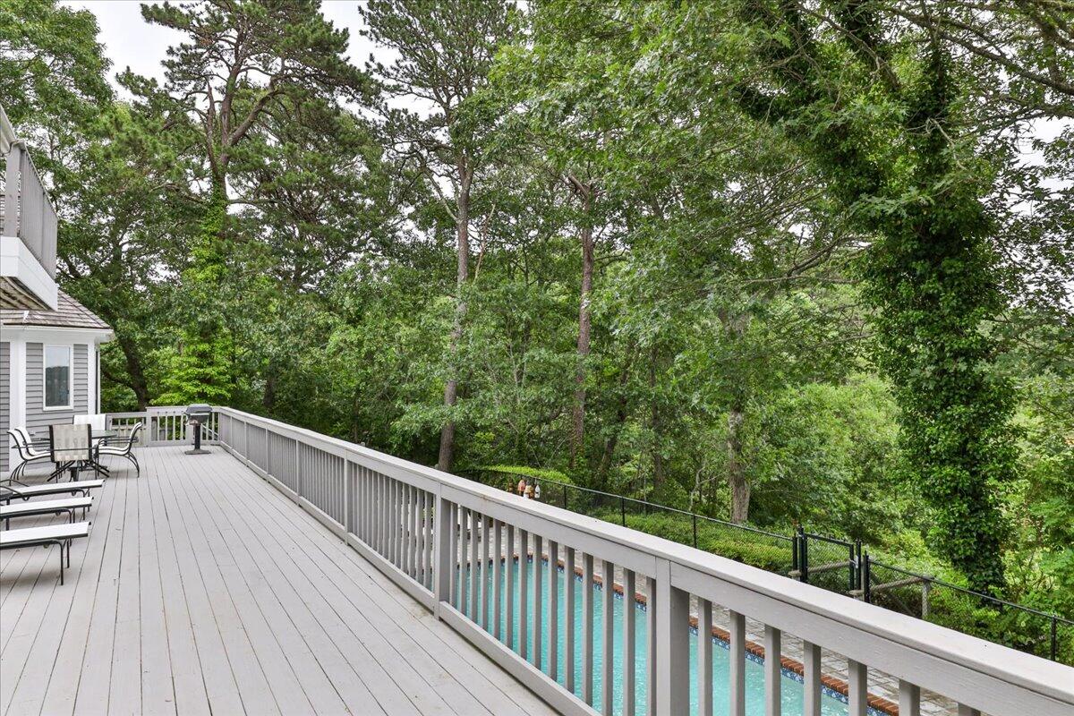 19 Ockway Bay Road Mashpee, MA 02649 - Photo 60 of 79 a view of balcony with deck and wooden floor