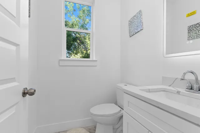 a view of small space with wooden floor