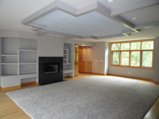 9111 Huber Road Belvidere, IL 61008 - Photo 3 of 10 an empty room with furniture and a fireplace