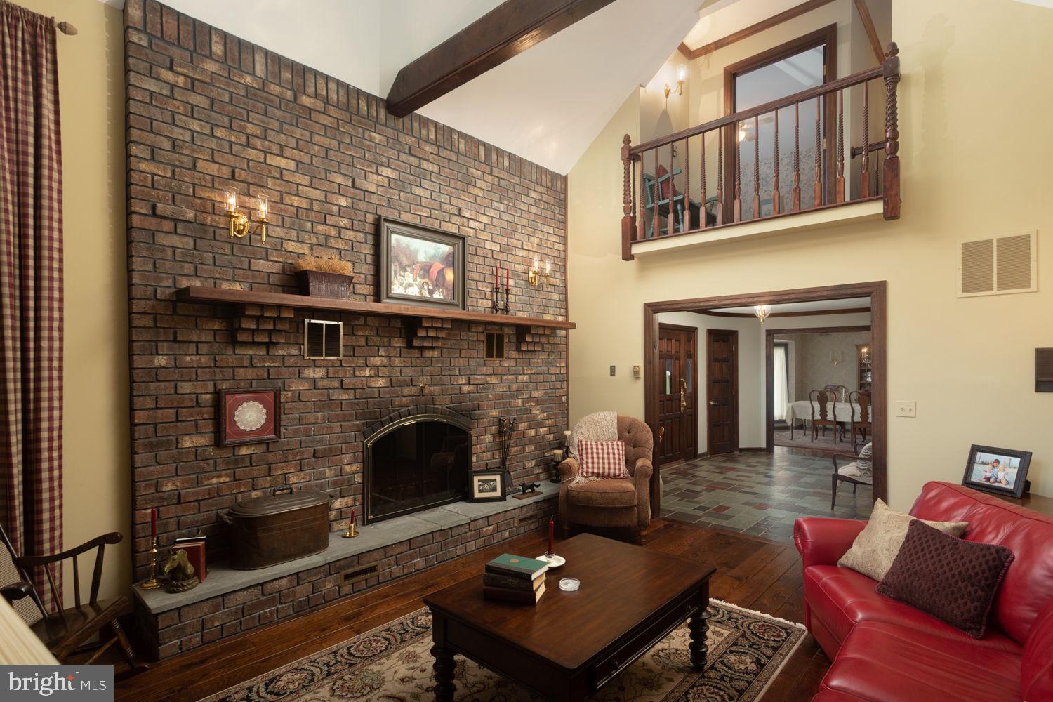 48 Harker Road Chesterfield, NJ 08515 - Photo 5 of 30 a living room with furniture and a fireplace