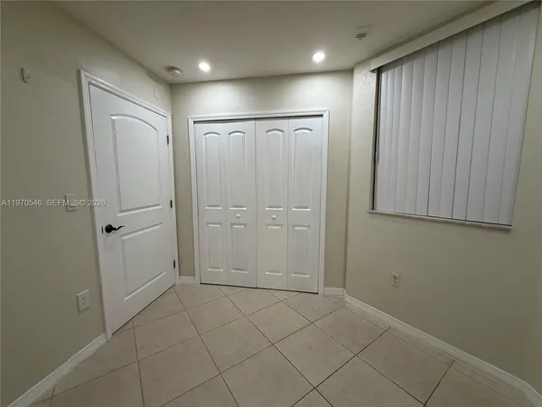 a close view of a closet