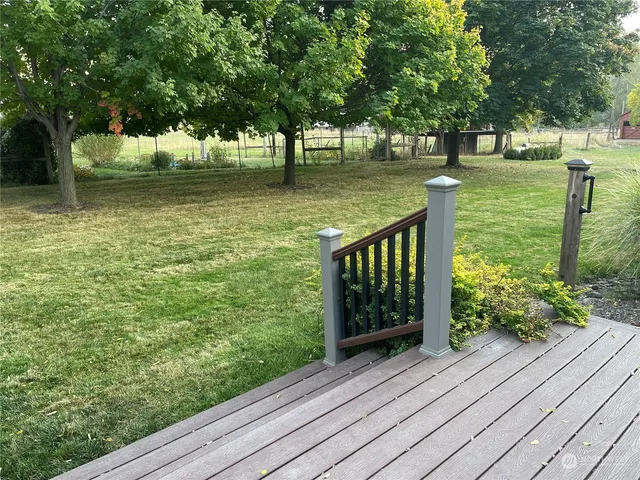 a view of a backyard of the house
