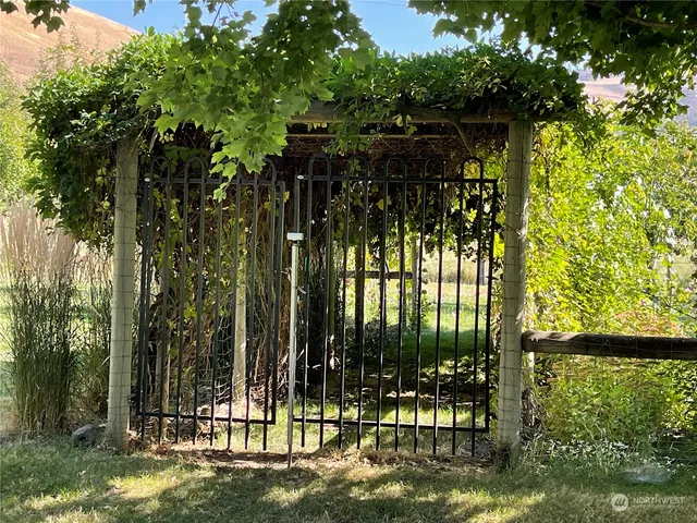a backyard of a house