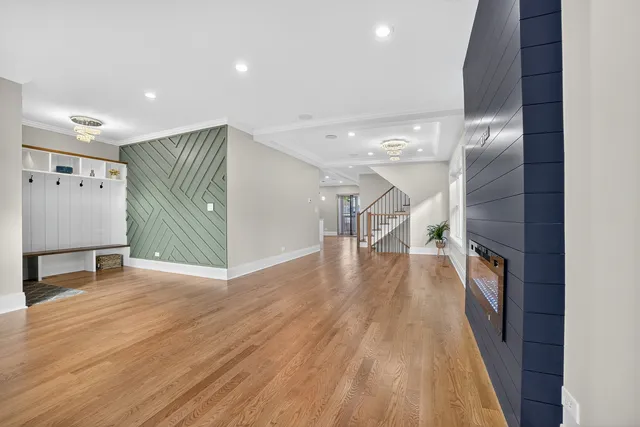 a view of livingroom with furniture and wooden floor