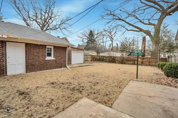 a backyard of a house
