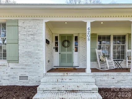 a front view of a building