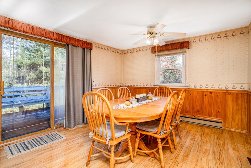 155 Groton Road Shirley, MA 01464 - Photo 9 of 42 a dining room with furniture and a floor to ceiling window