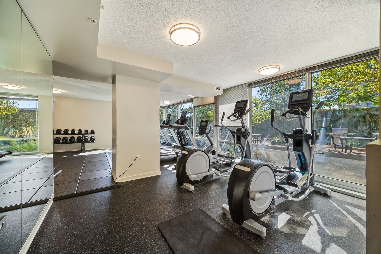 800 Elgin Road, Unit 1218 Evanston, IL 60201 - Photo 19 of 26 a view of a room with gym equipment
