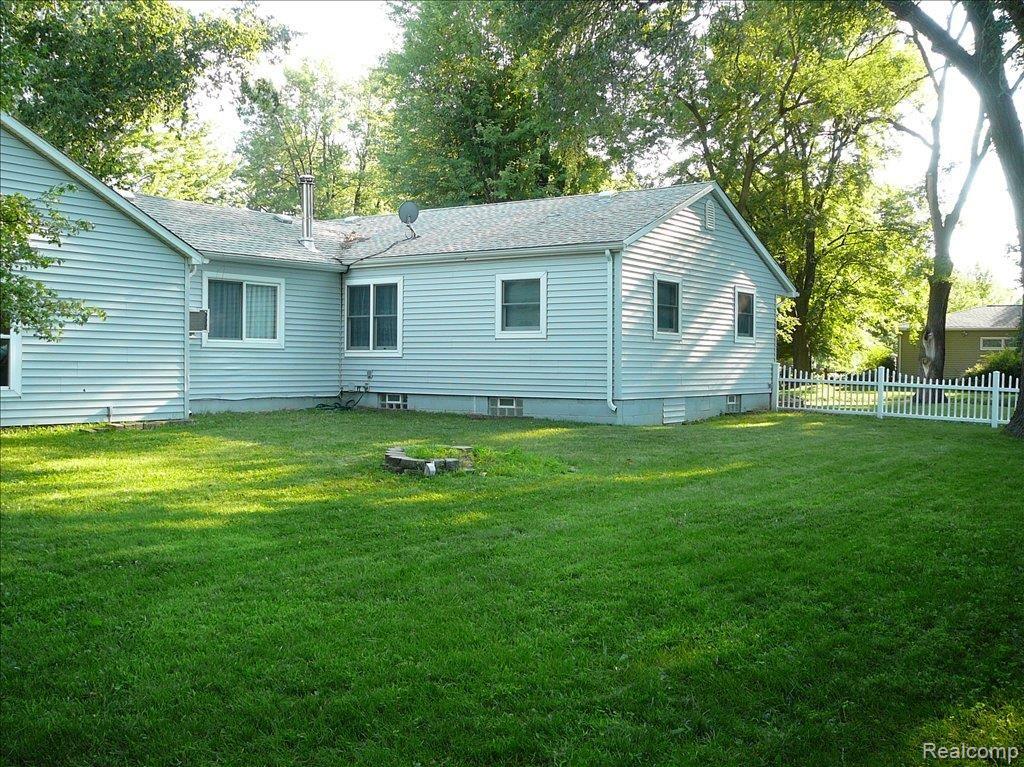 Back View fenced yard