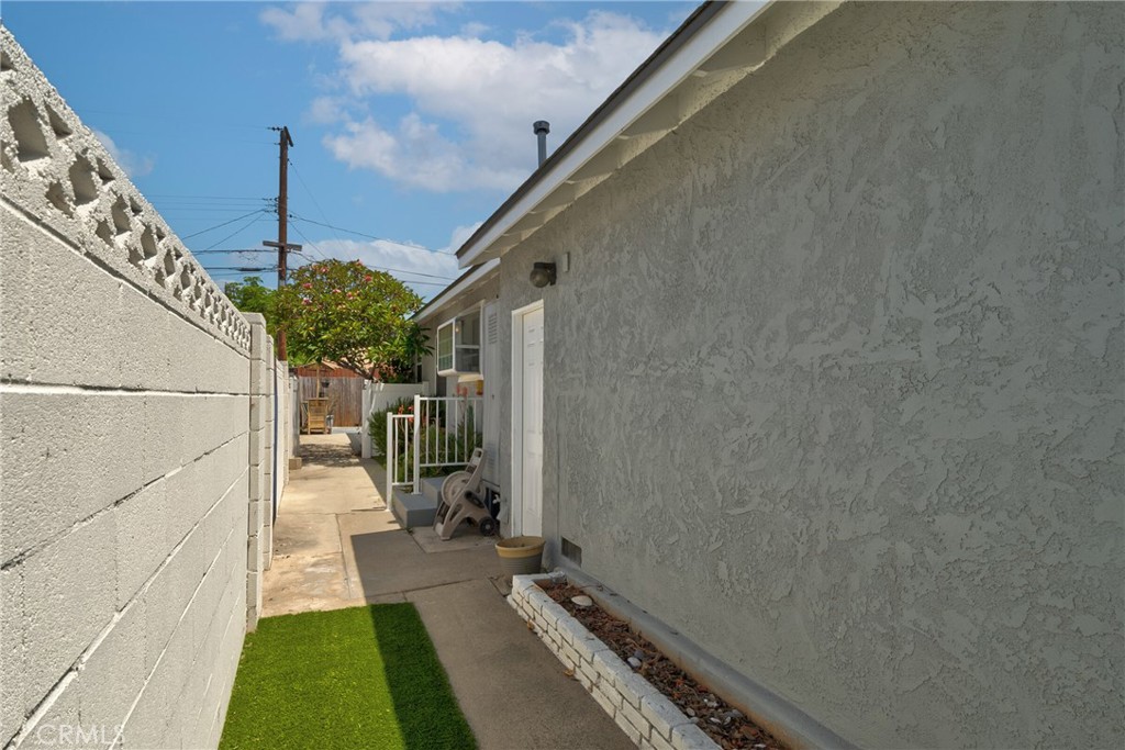 1805 West Random Drive Anaheim, CA 92804 - Photo 23 of 46 a porch with a bench in front of it